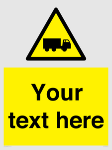 Custom Lorry Hazard Sign